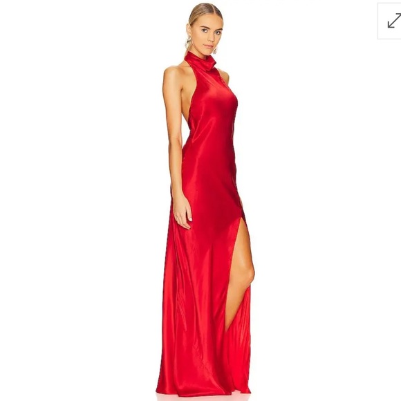 Revolve AMANDA UPRICHARD 
X Marla Gown red silk dress size small - Picture 2 of 6